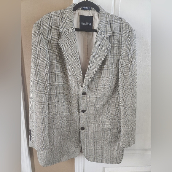 Men's Nautica 42L Houndstooth Suit Jacket - Picture 1 of 13